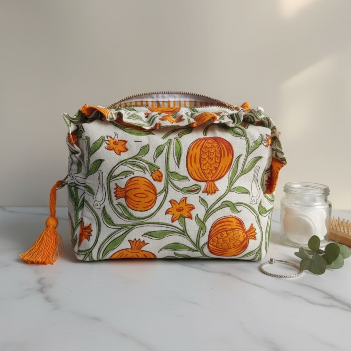 Gold Pomegranate Ruffle Organiser