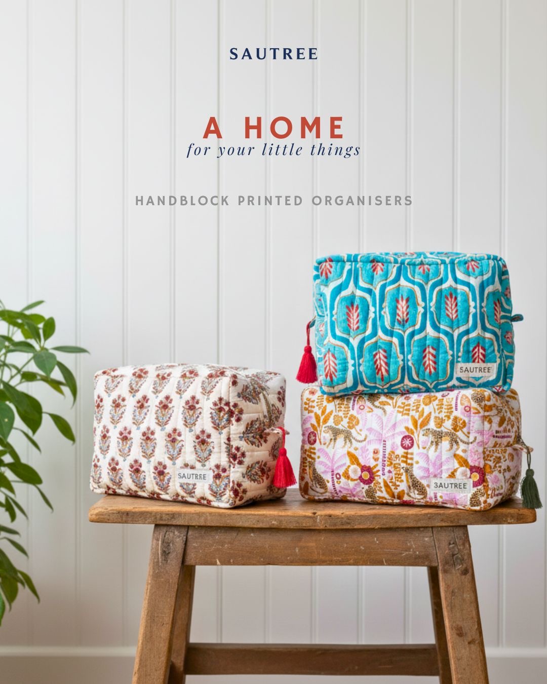 Ogee Aqua Large Quilted Organiser