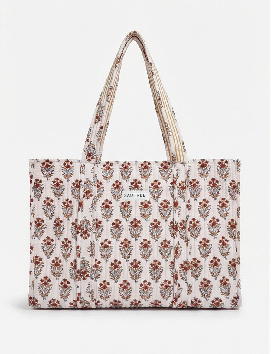 Red Buta Midi Tote Bag