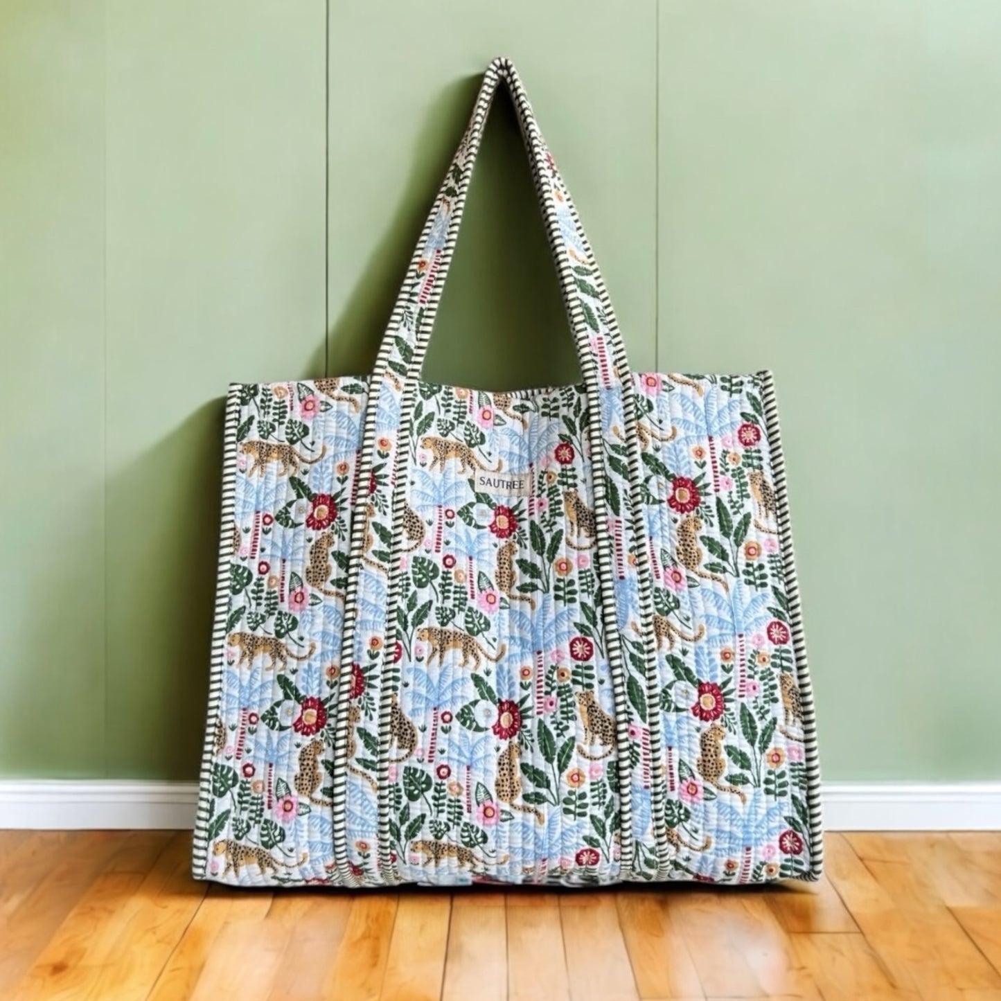 Green Jungle Escape Tote Bag