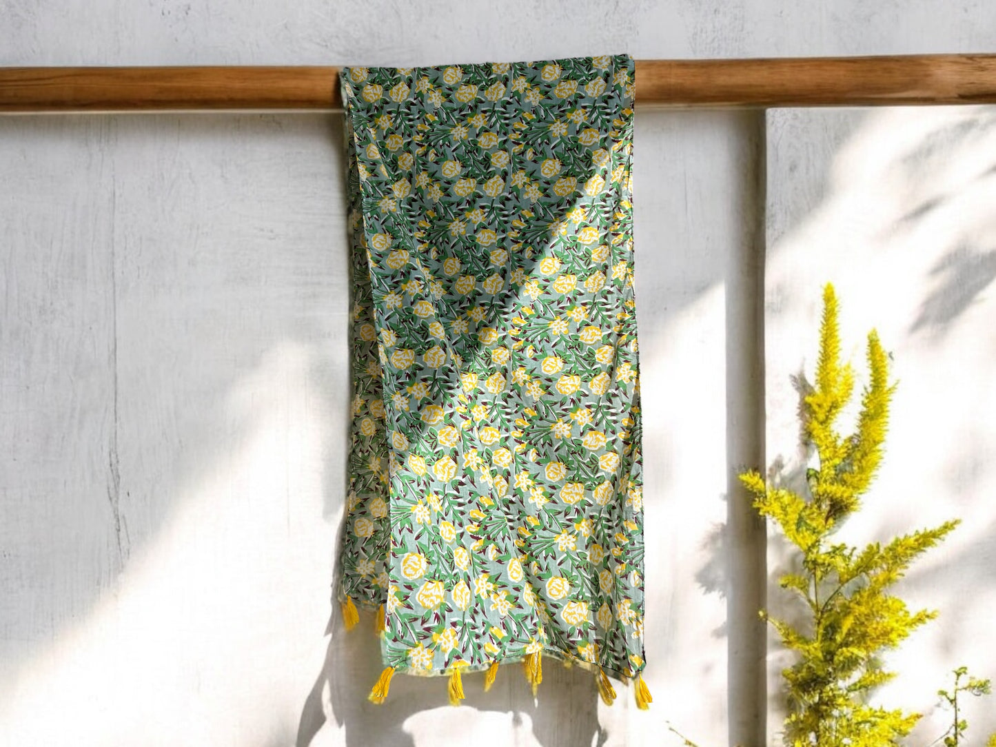 Pinelush Hand Block Printed Scarf
