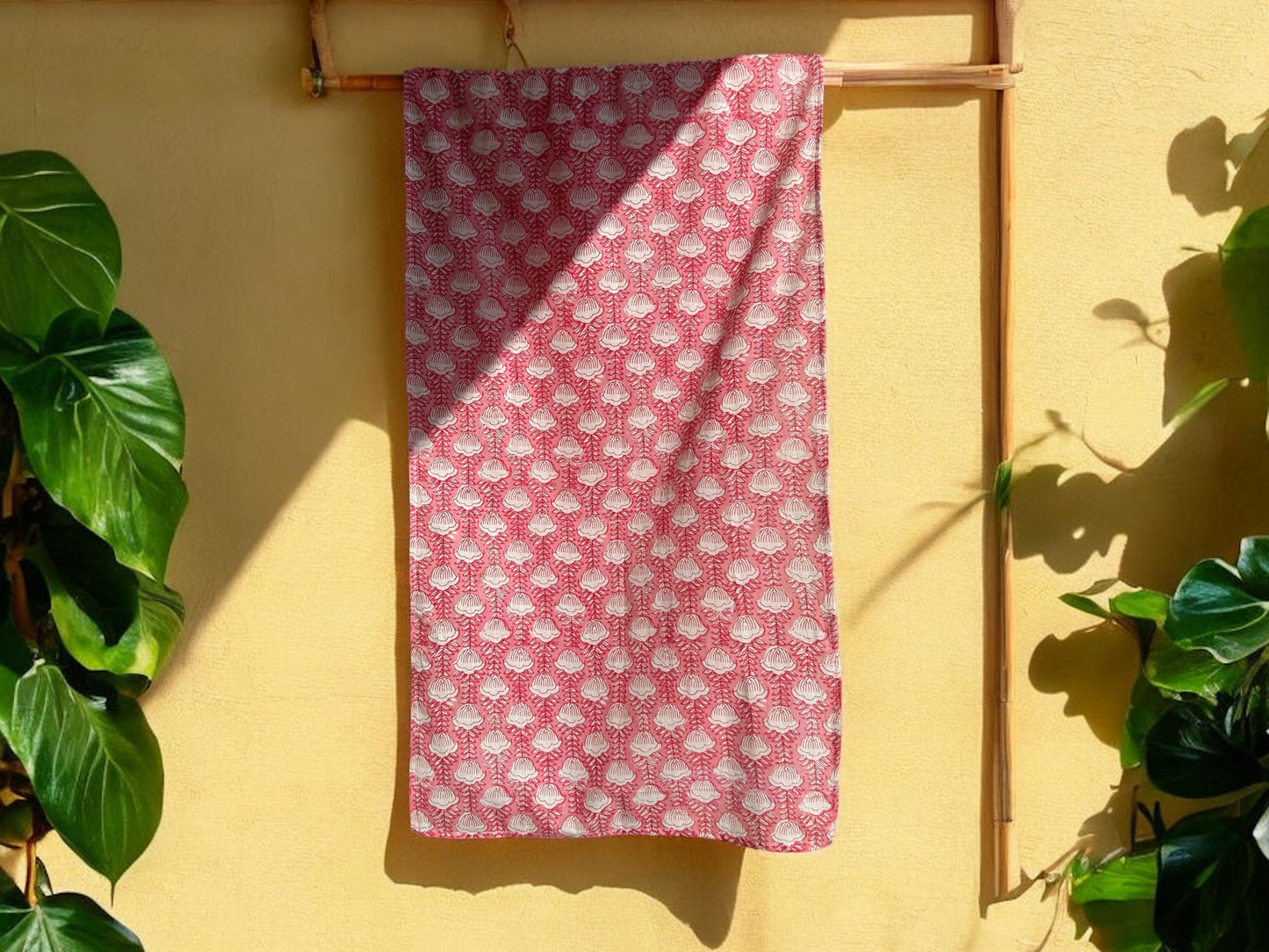 Rose Garden Block Printed Scarf