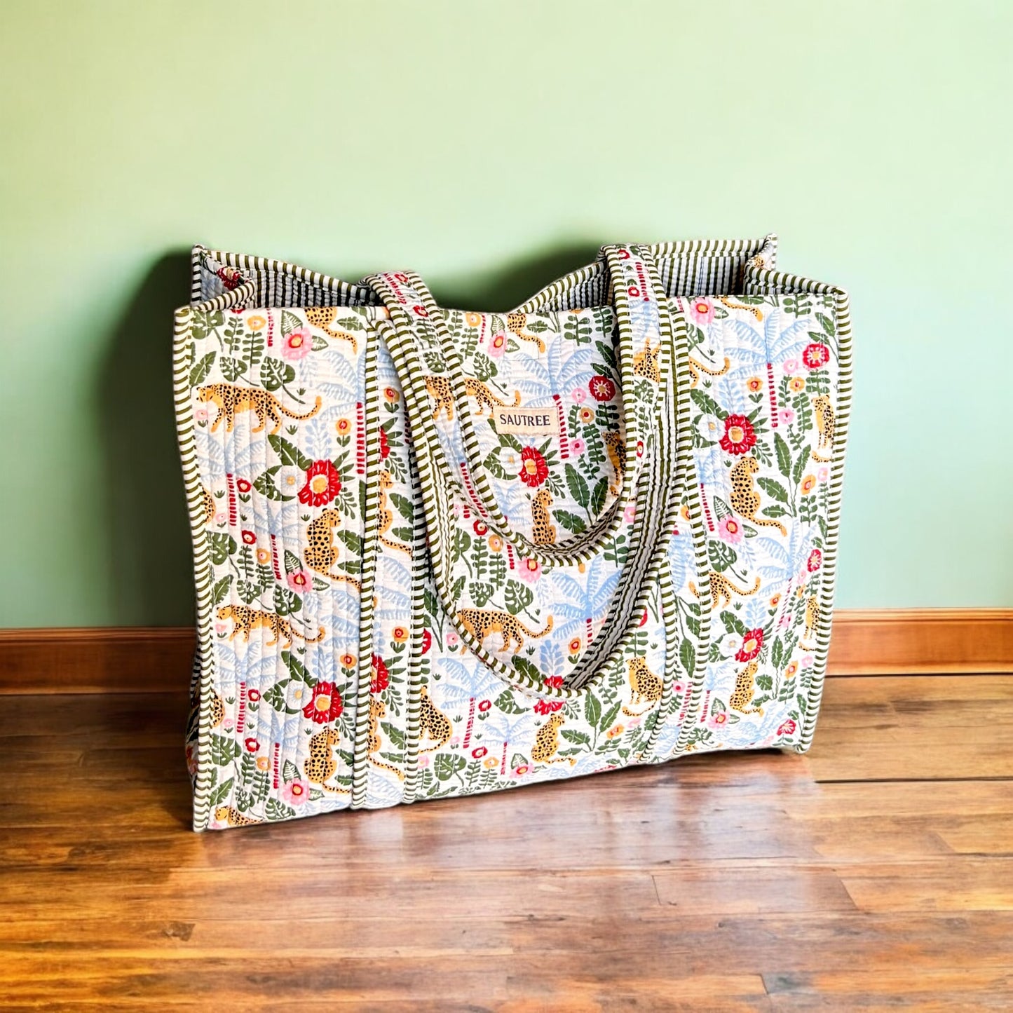 Green Jungle Escape Tote Bag