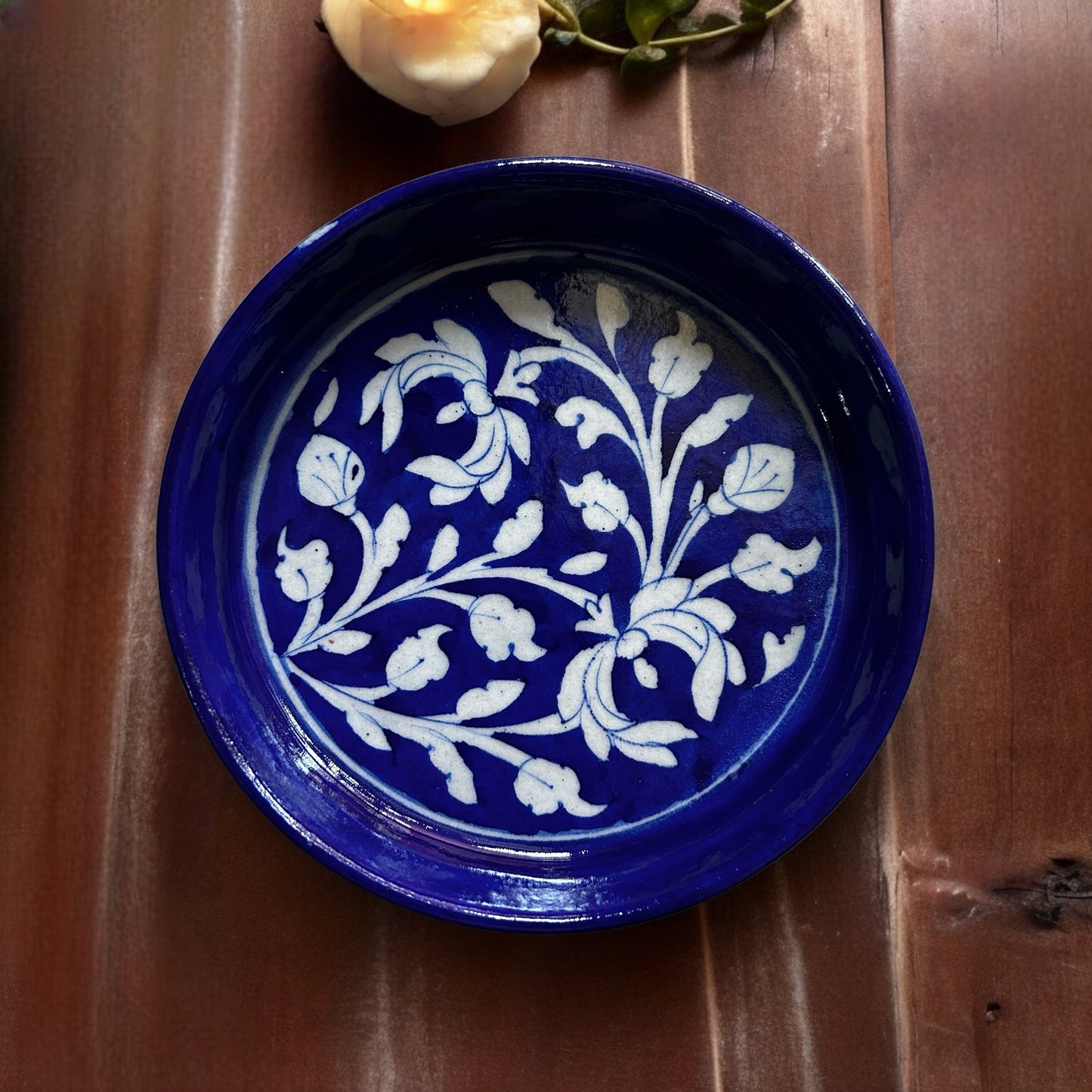 Blue Pottery Classic Hand Painted Plate Set (Set of 2)