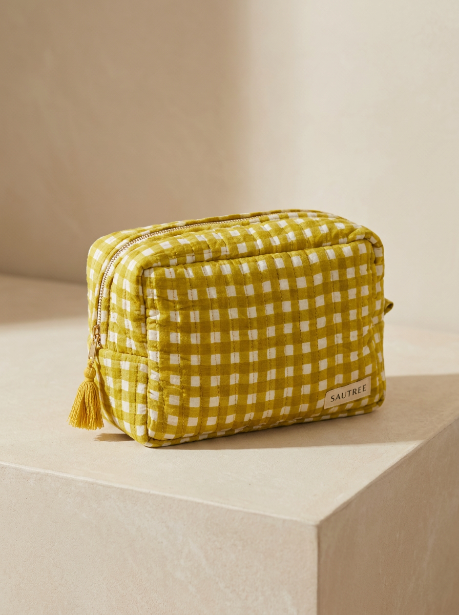Apple Green Peony Gingham Set