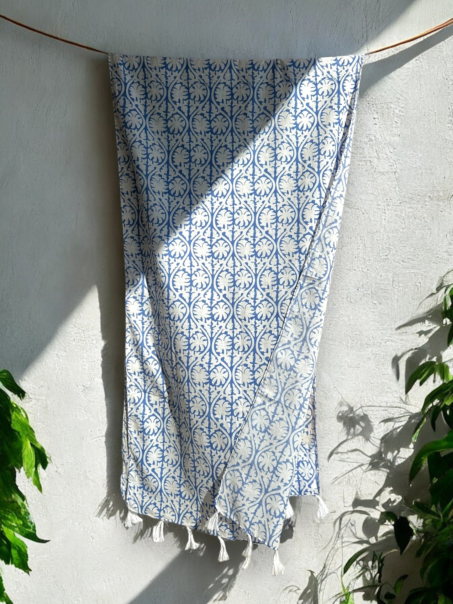 Santorini Block Printed Scarf