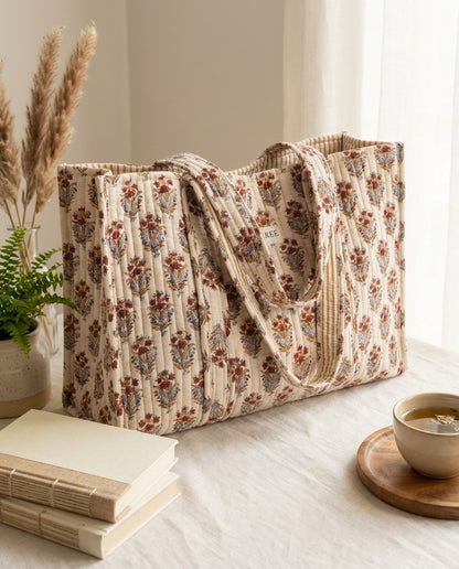 Red Buta Midi Tote Bag