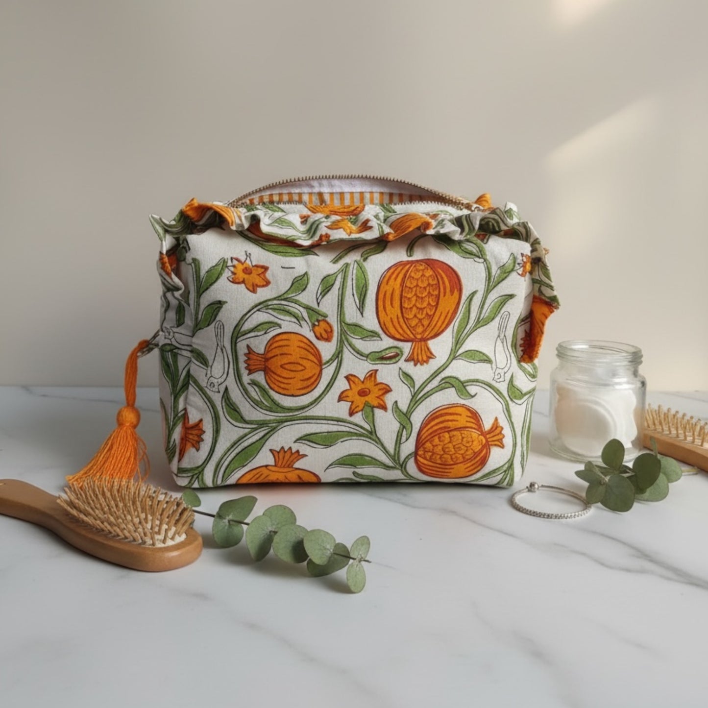 Gold Pomegranate Ruffle Organiser