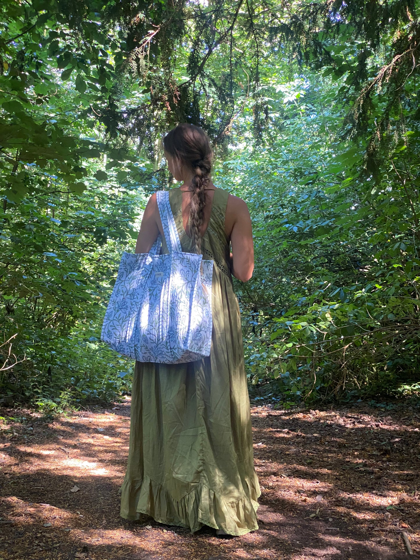 Clematis Quilted Tote Bag