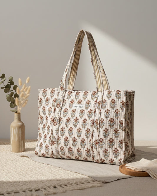 Red Buta Midi Tote Bag