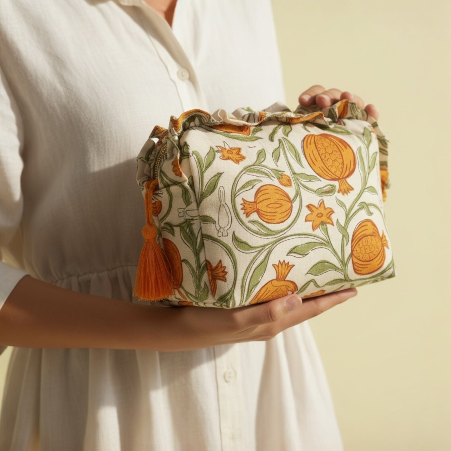 Gold Pomegranate Ruffle Organiser