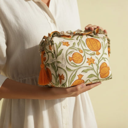 Gold Pomegranate Ruffle Organiser