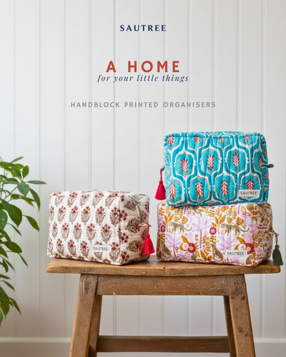 Ogee Aqua Large Quilted Organiser