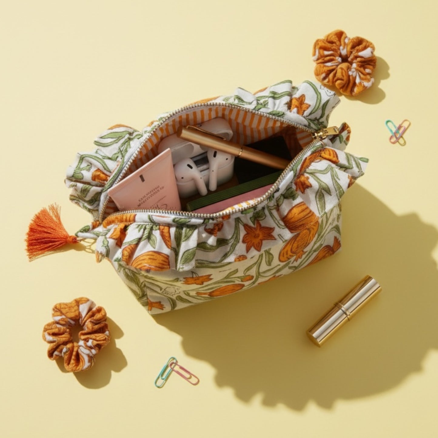 Gold Pomegranate Ruffle Organiser