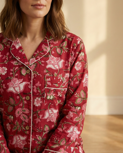 Warm Crimson Pyjama Set