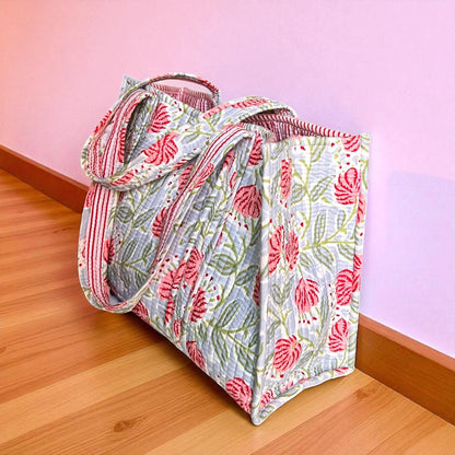 Dahlia Day Midi Tote Bag