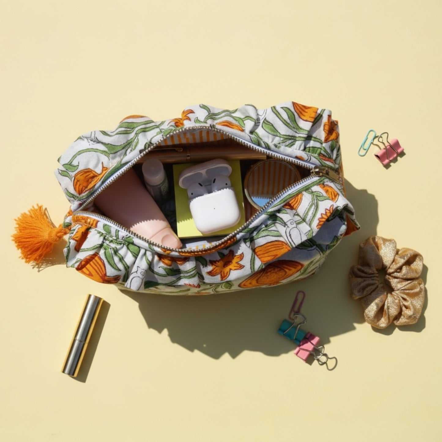 Gold Pomegranate Ruffle Organiser
