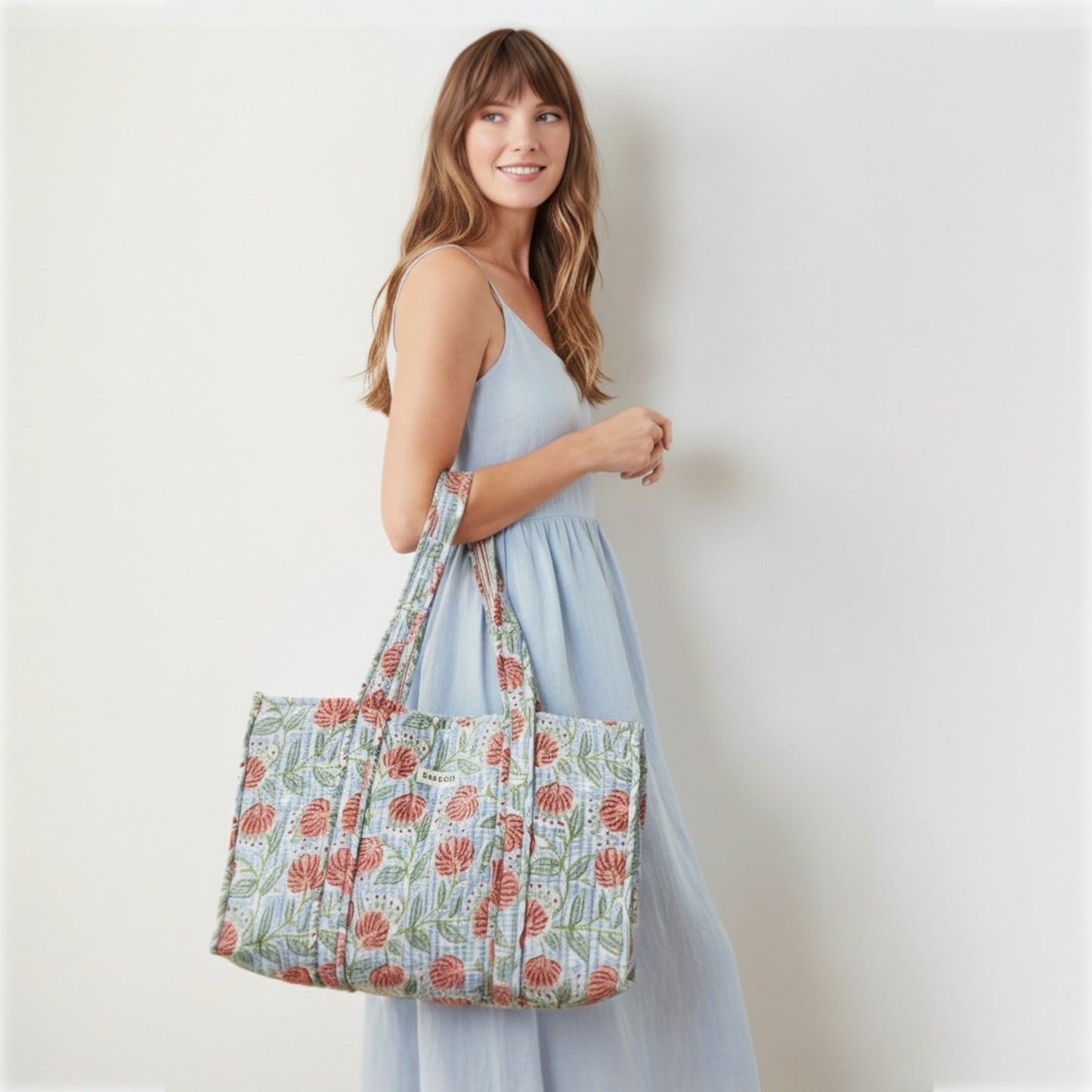Dahlia Day Midi Tote Bag