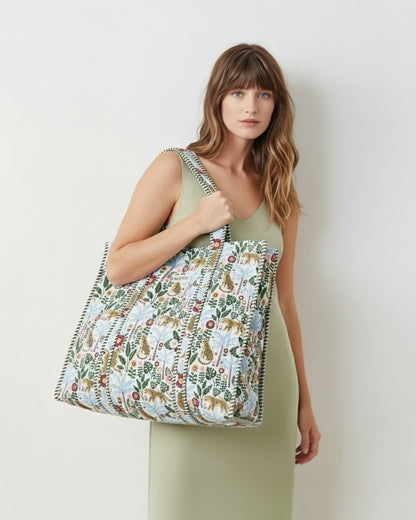Green Jungle Escape Tote Bag
