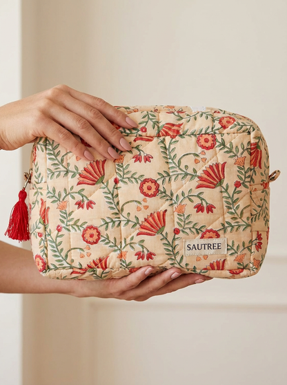 Peach Ruby Large Quilted Organiser