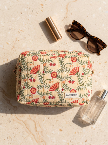 Peach Ruby Large Quilted Organiser