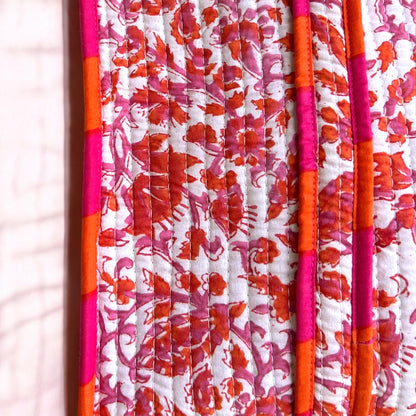 Bougainvillea Quilted Tote Bag