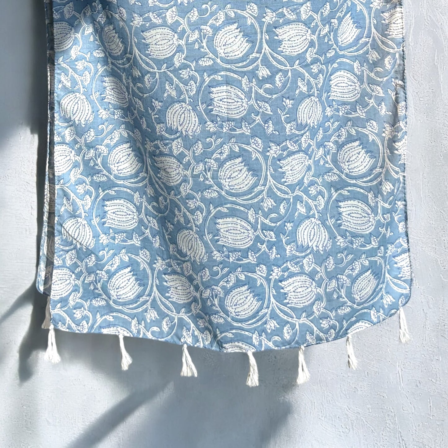 Cotton Vine Hand Block Printed Scarf