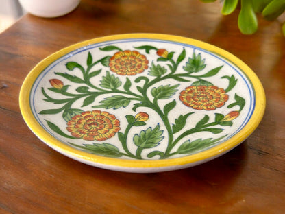 Yellow Serenade Hand Painted Plate