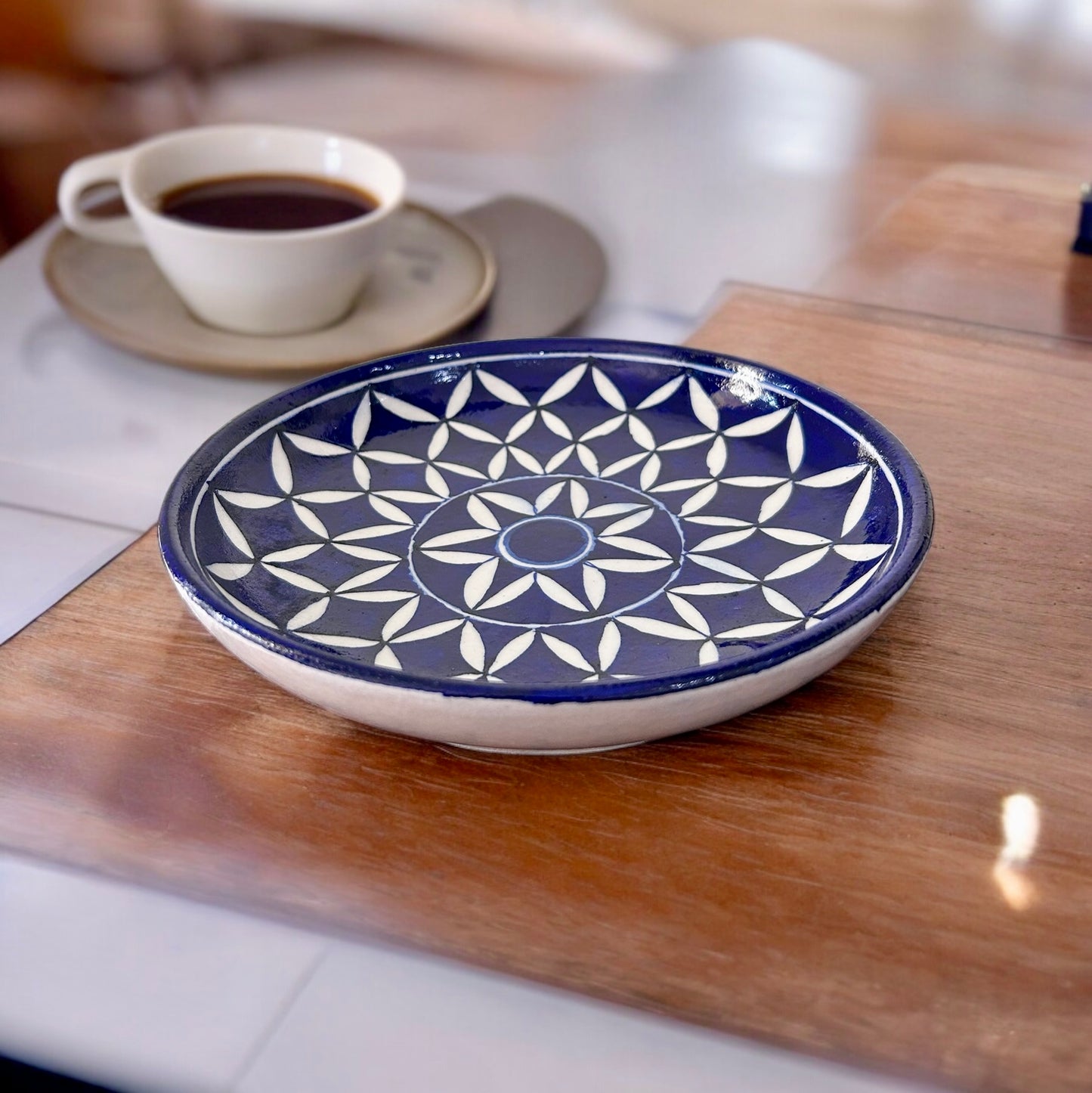 Cobalt Blue Hand Painted Plate