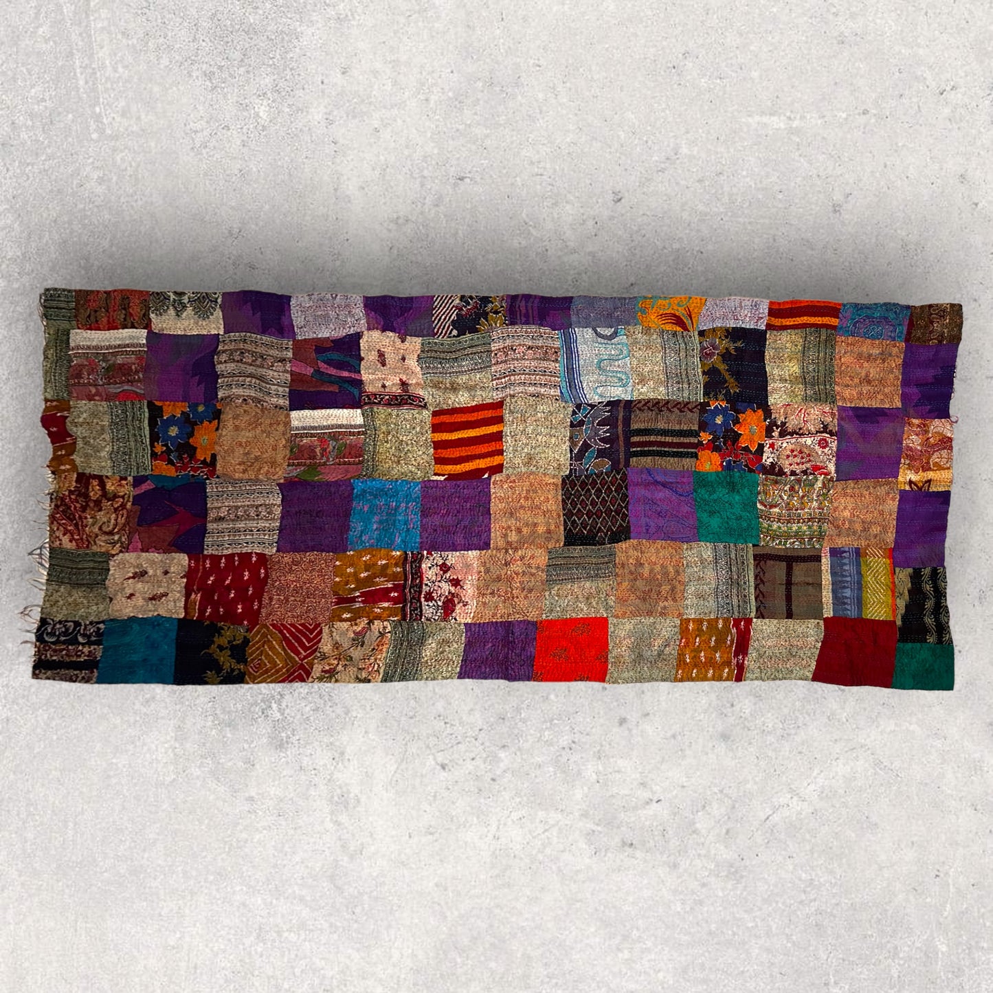 Silk Patchwork Kantha Vintage Scarf