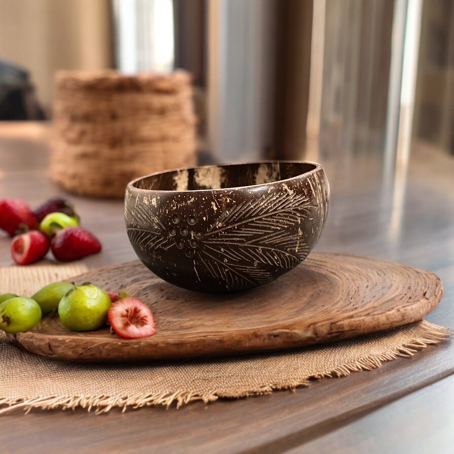 Palm Coconut Shell Bowl | 100% Natural