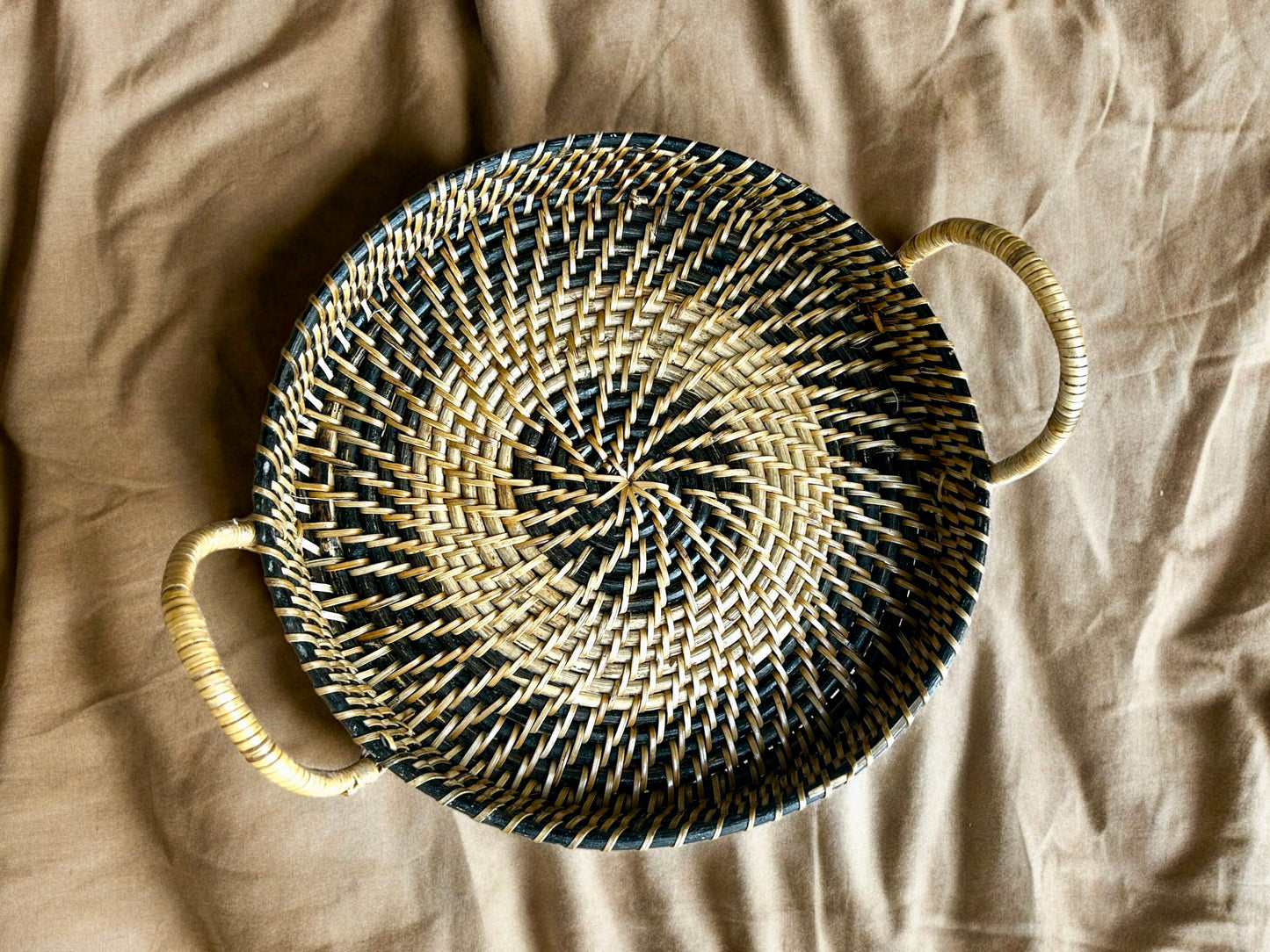 Handwoven Rattan Cane Tray