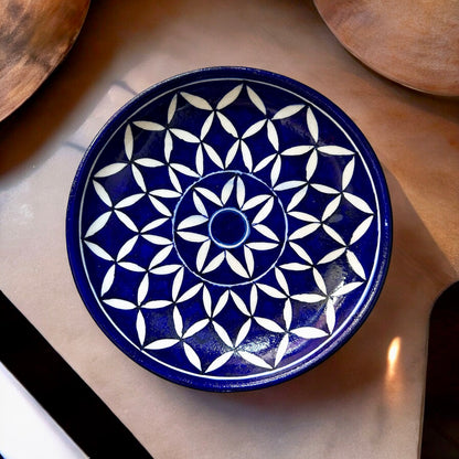 Cobalt Blue Hand Painted Plate