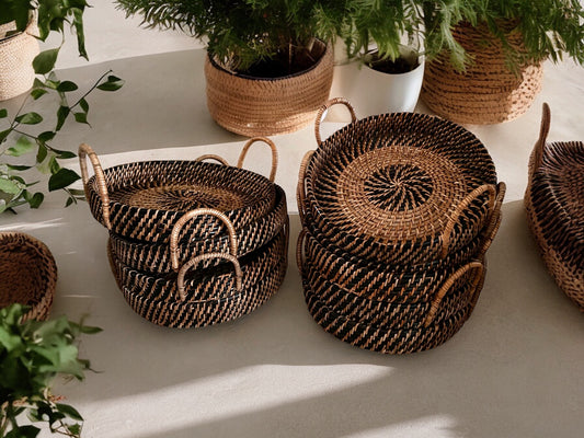 Handwoven Rattan Cane Tray