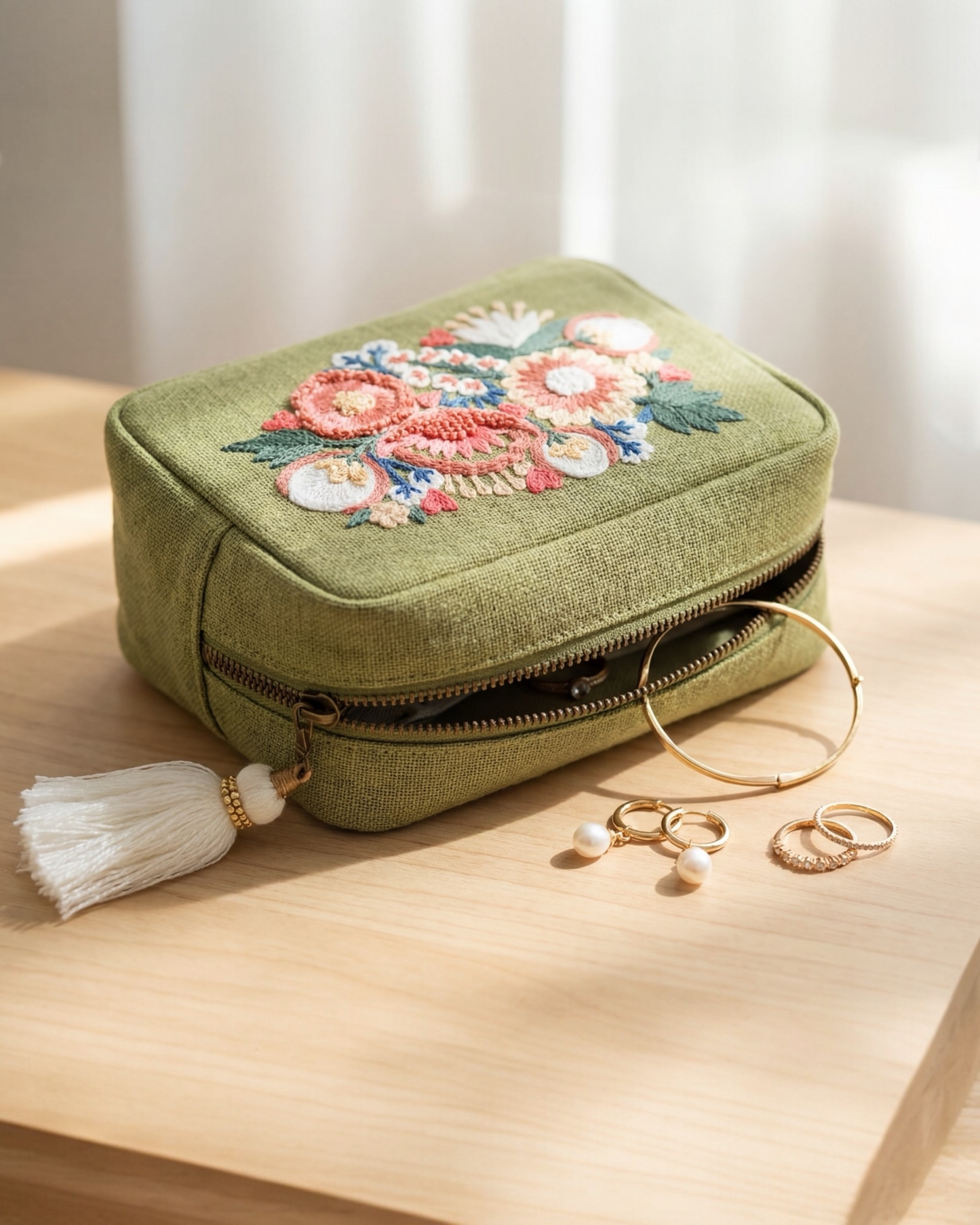 Serene Keepsake Organiser | Muted Olive