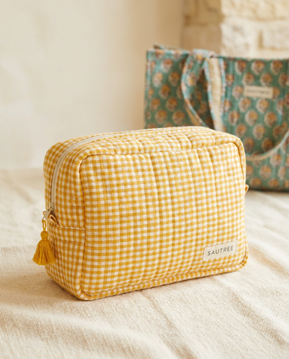 Sea Green Daisy Gingham Set