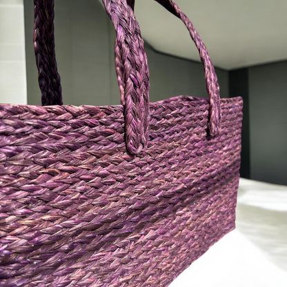 Deep Lavender Handmade Sabai Grass Bag