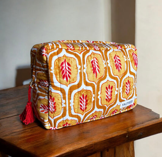 Ogee Yellow Large Quilted Organiser
