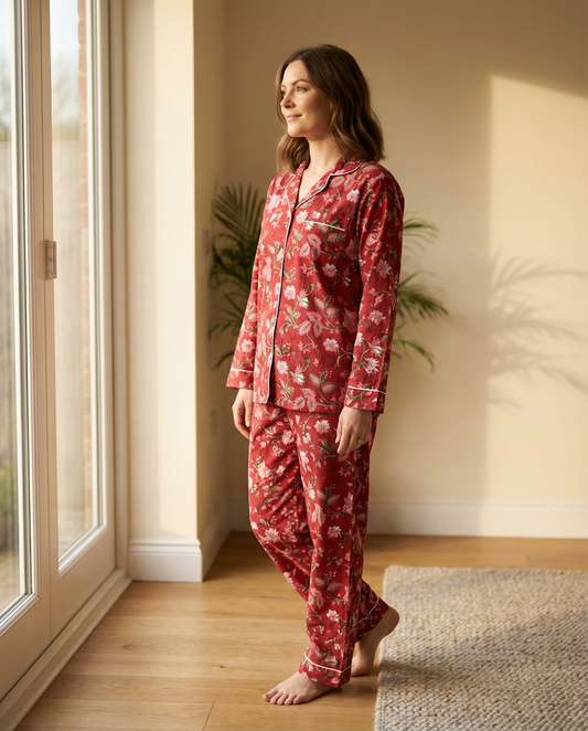 Warm Crimson Pyjama Set