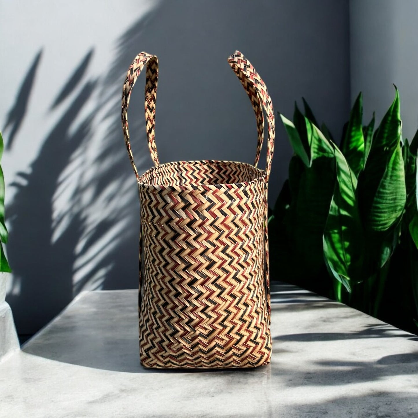 Handwoven Walnut Water Reed Bag